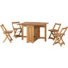 Santos Butterfly Dining Set natural wax table side view