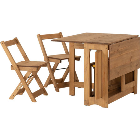 Santos Butterfly Dining Set natural wax with chairs