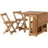Santos Butterfly Dining Set natural wax with chairs