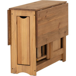 Santos Butterfly Dining Set natural wax table closed