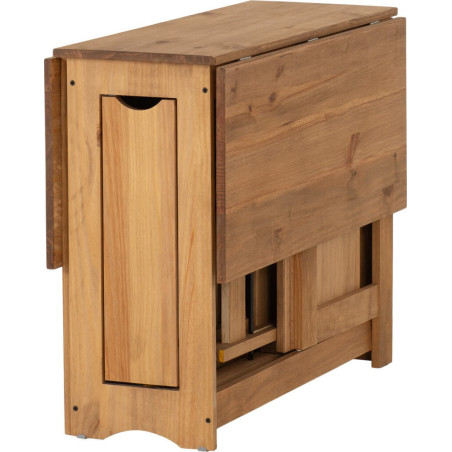 Santos Butterfly Dining Set natural wax table closed