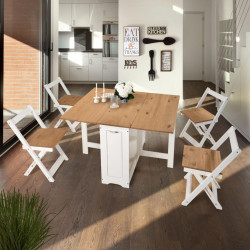 Santos Butterfly Dining Set white kitchen view