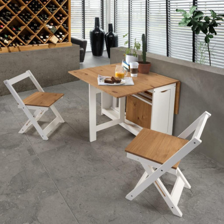 Santos Butterfly Dining Set white table with side chairs
