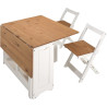 Santos Butterfly Dining Set white drop leaf view