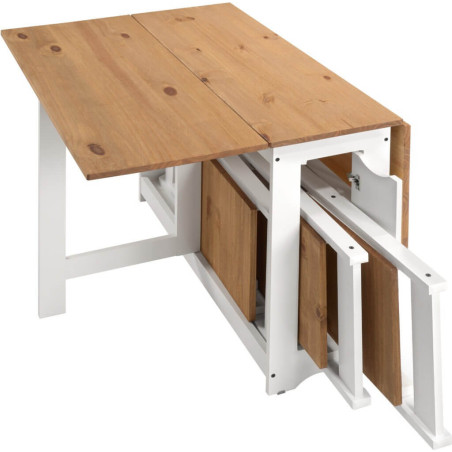 Santos Butterfly Dining Set white drop leaf with chairs