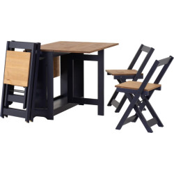 Santos Butterfly Dining Set navy blue table with chairs