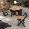 Santos Butterfly Dining Set navy blue dining room view