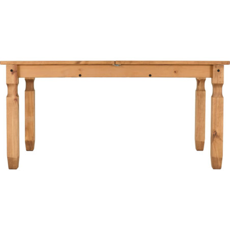 Corona Extending Dining Table Distressed Waxed Pine front view