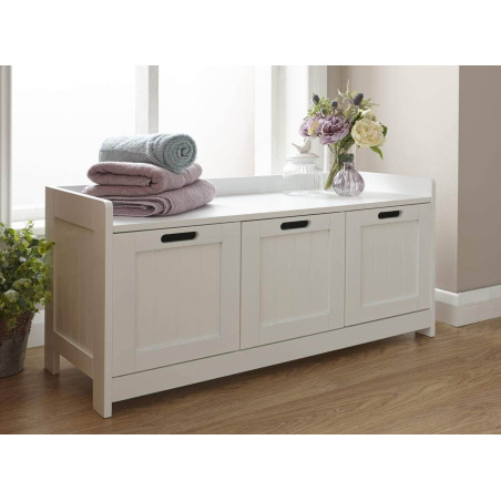 Colonial 3 Door Storage Unit white