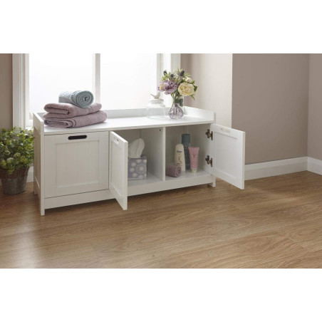 Colonial 3 Door Storage Unit white opened