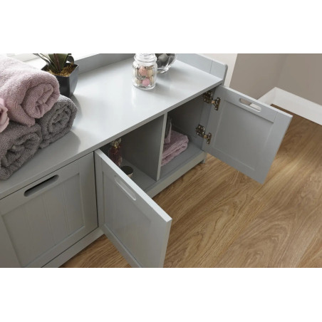 Colonial 3 Door Storage Unit inside cabinet view