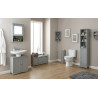 Colonial 3 Door Storage Unit grey bathroom view