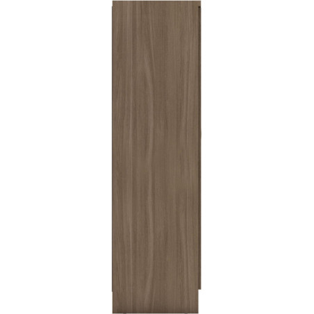 Nevada 6 Door 2 Drawer Mirrored Wardrobe Oyster Gloss/Light Oak Effect Veneer - Home Divine