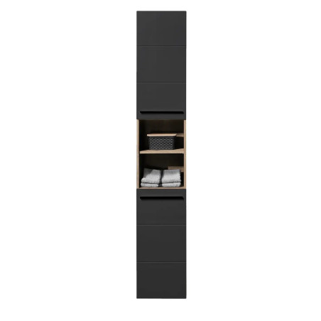 Vista Tall Cabinet Black front