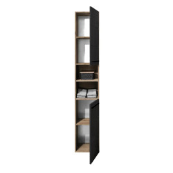 Vista Tall Cabinet Black internal view