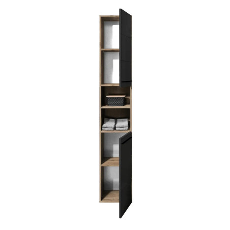 Vista Tall Cabinet Black internal view