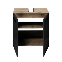 Vista Under Sink Cabinet Black internal view