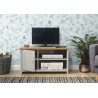 Lancaster Small TV Cabinet grey opened