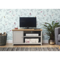 Lancaster Small TV Cabinet grey closed