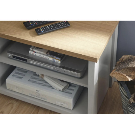 Lancaster Small TV Cabinet grey shelf