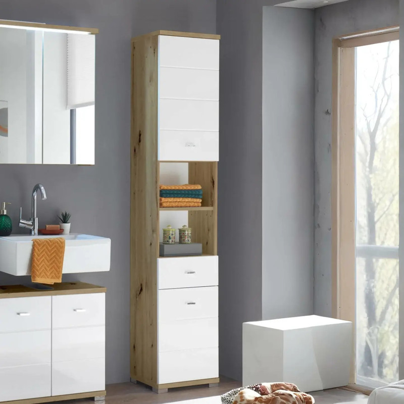 Pool Tall Cabinet White