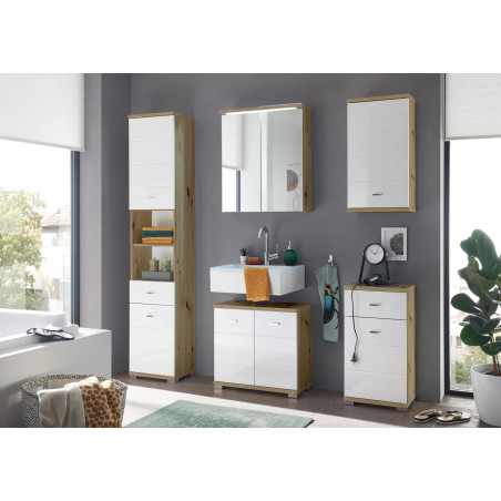 Pool Tall Cabinet White bathroom view