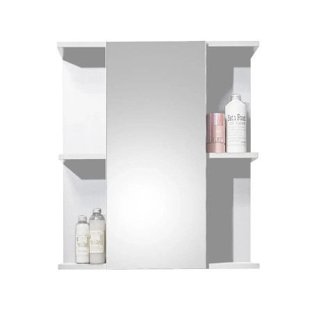 Mandy 1 Door Mirrored Cabinet White front