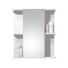 Mandy 1 Door Mirrored Cabinet White front