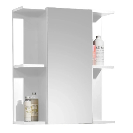 Mandy 1 Door Mirrored Cabinet White side