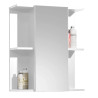 Mandy 1 Door Mirrored Cabinet White side