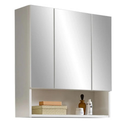 Mandy 3 Door Mirrored Cabinet White side