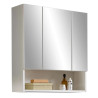 Mandy 3 Door Mirrored Cabinet White side