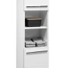 Mandy 2 Door Tall Cabinet White opened