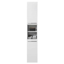 Mandy 2 Door Tall Cabinet White front