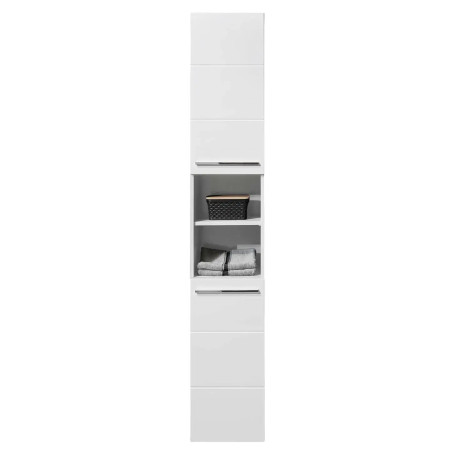 Mandy 2 Door Tall Cabinet White front