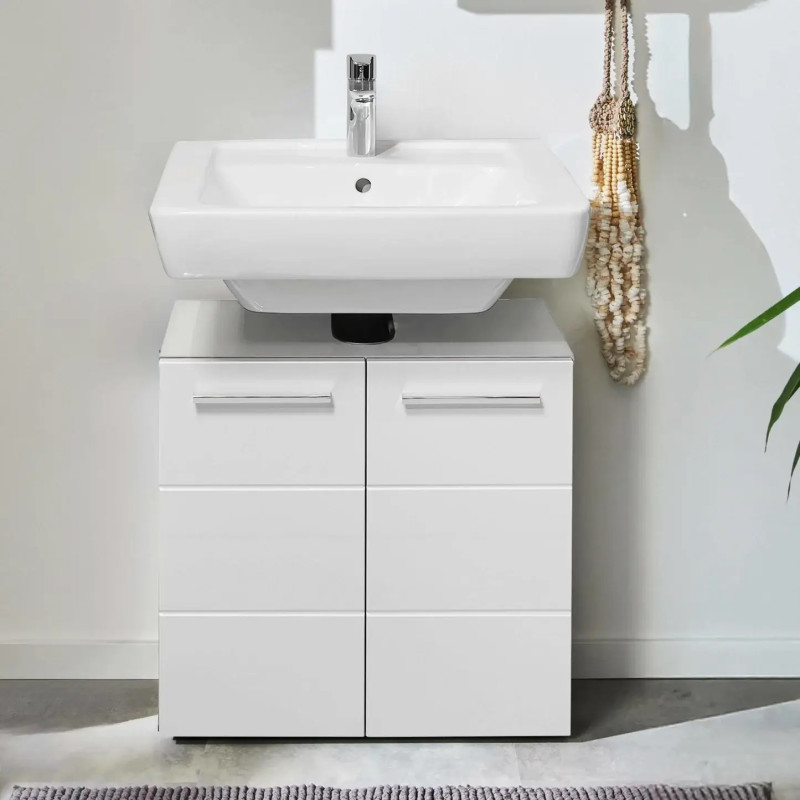 Mandy 2 Door Under Sink Cabinet White front