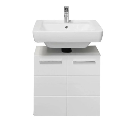 Mandy 2 Door Under Sink Cabinet White with sink