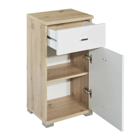 Pool 1 Door 1 Drawer Storage Cabinet White closed