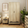 Ezra 2 Door 1 Drawer Wardrobe in Oak