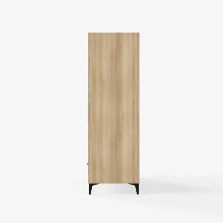Ezra 2 Door 1 Drawer Wardrobe in Oak panel