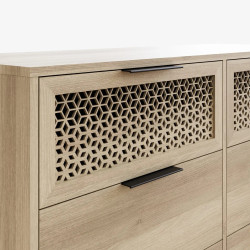 Ezra 3+3 Drawer Chest in Oak top