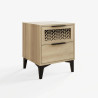 Ezra 2 Drawer Bedside Table in Oak panel
