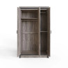 Boston 3 Door Mirrored Wardrobe in Grey shelf