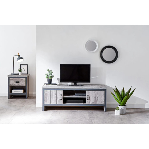 Boston 2 Door TV Unit in Grey