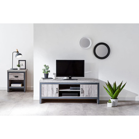 Boston 2 Door TV Unit in Grey