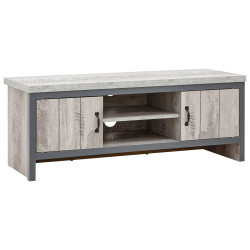 Boston 2 Door TV Unit in Grey side