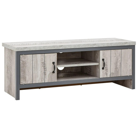 Boston 2 Door TV Unit in Grey side
