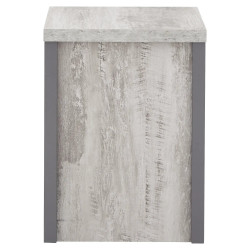 Boston Simple Lamp Table in Grey panel