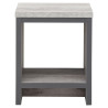 Boston Simple Lamp Table in Grey front