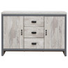 Boston 2 Door 3 Drawer Sideboard in Grey closed